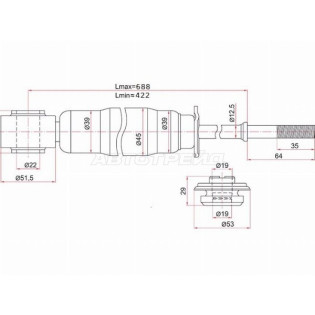 Амортизатор задн TOYOTA ESTIMA 00- лев=RH SAT