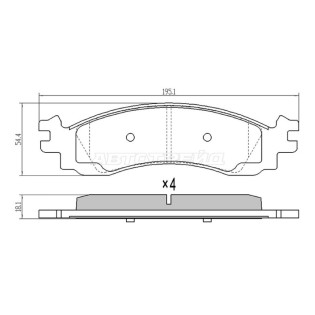 Колодки тормозные перед FORD EXPLORER 06-10 SAT