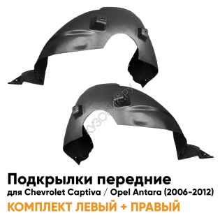 Подкрылки передние Chevrolet Captiva / Opel Antara (2006-2012) 2 шт комплект левый + правый KUZOVIK