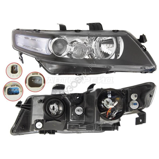Фара HONDA CIVIC HIBRID 06-09 черн.  линзы тюнинг комплект R+L EAGLE EYES